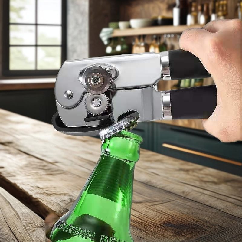 Home Stainless Steel Multifunctional Manual Can Opener with Smooth Edge and Custom Color