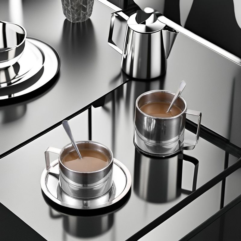 304 Stainless Steel Ceramic Coffee Cup Set with Durable Reusable Spoon Tray and Milk Mug