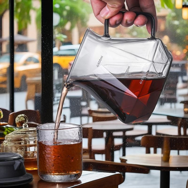 Pour over Coffee Pot with Heat-Resistant Borosilicate Glass and Metal Filter Dripper