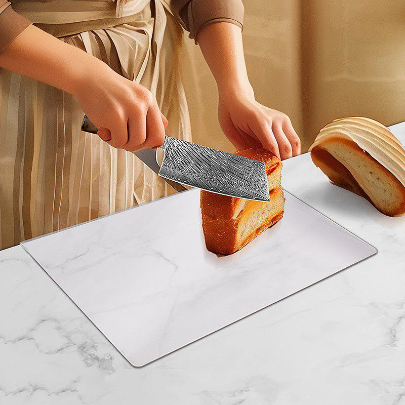Customized Color Clear Acrylic Cutting Board with Lip Eco-friendly Bamboo Kitchen Chopping Block