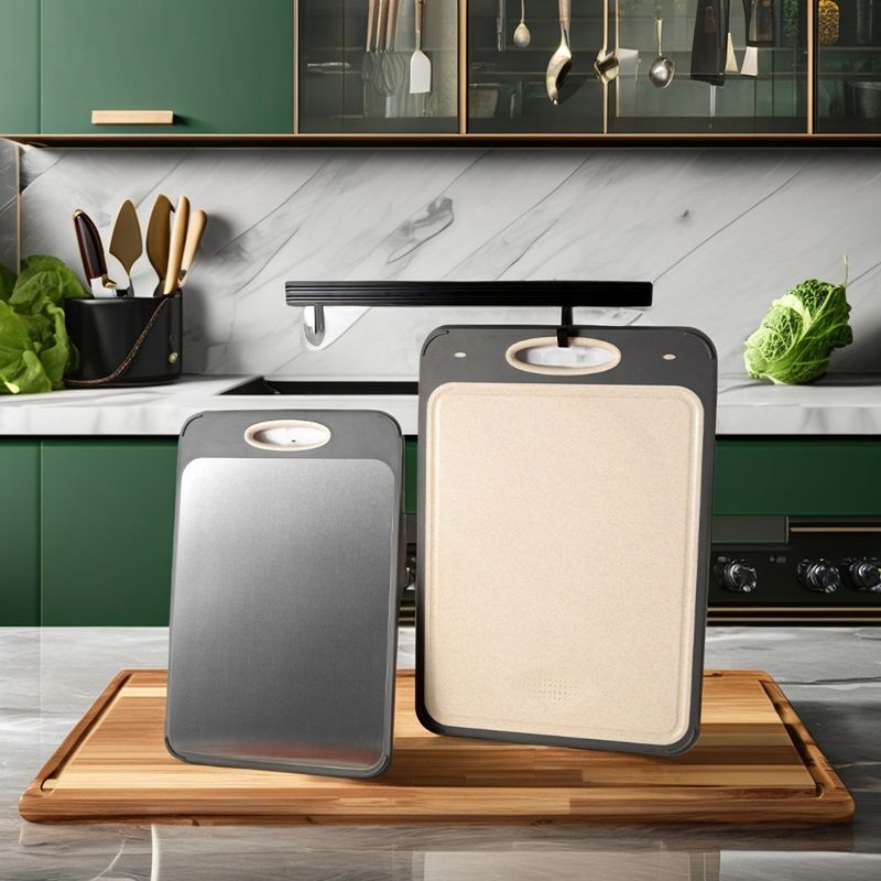 Thickened Plastic Frame and Eco-friendly Bamboo PP Anti-Slip Cutting Board for Kitchen Essential