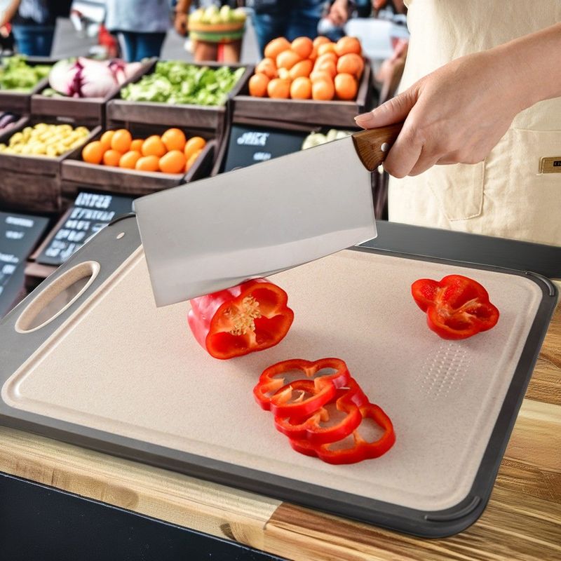 Customized Color 304 Stainless Steel Chopping Board with Bamboo Thickened Anti-Mold Kitchen Cutting Board