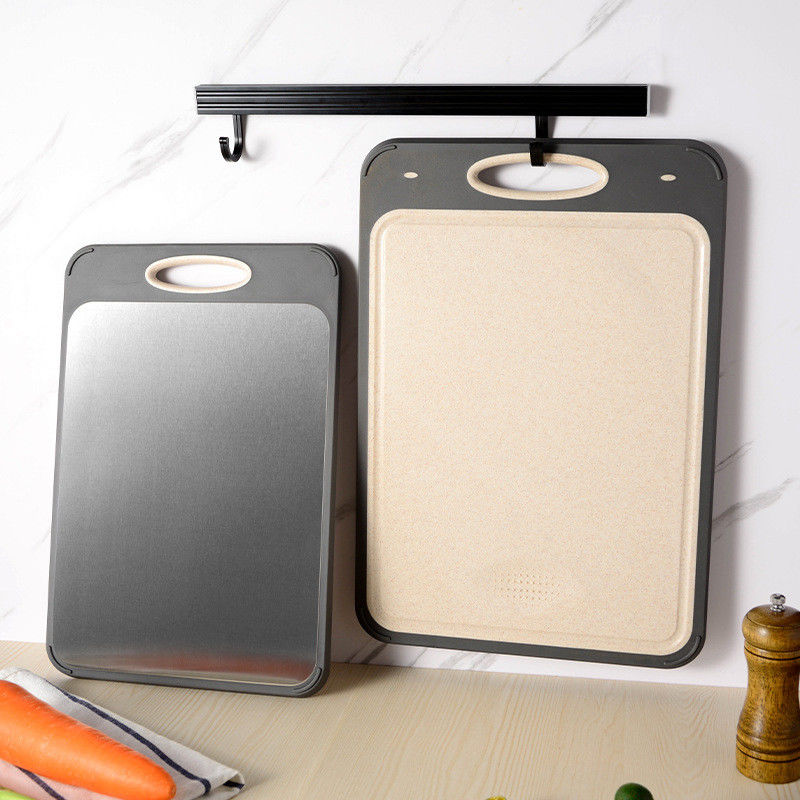 304 Stainless Steel Eco Bamboo Cutting Board for Kitchen Thickened Anti-Slip Anti-Mold Durable Plastic Frame