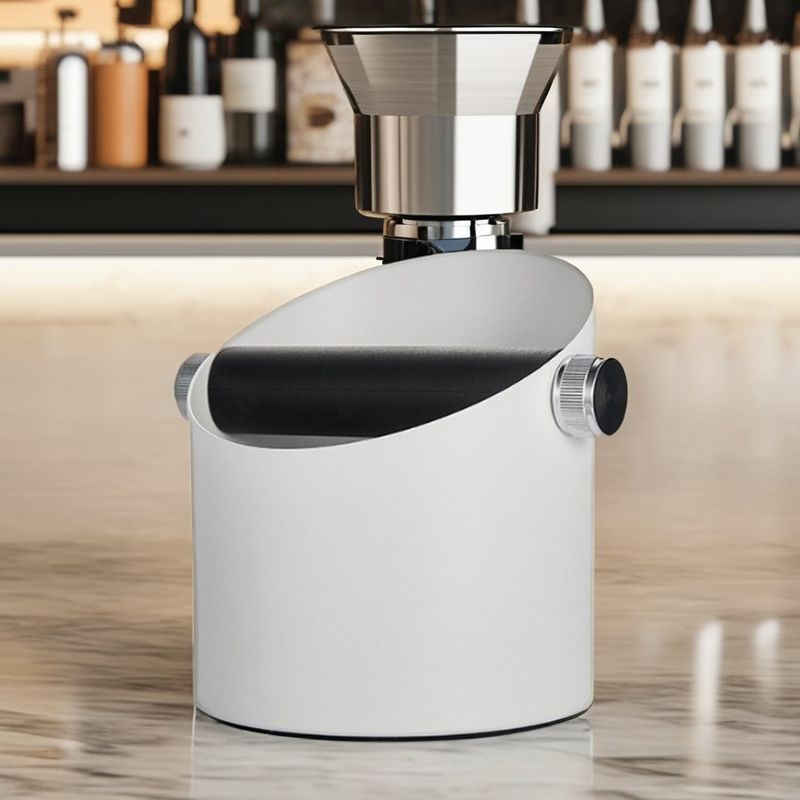 Removable Bar Non-Slip Base Stainless Steel Espresso Knock Box for Easy Cleaning