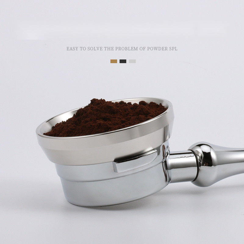 Silver Eco-Friendly Metal Portafilter for Intelligent Coffee Dosing in Home and Cafe