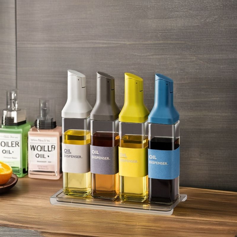 Leak-Proof Oil Jug and Seasoning Jar for Kitchen Modern Design Sauce Boat Pourer Boat