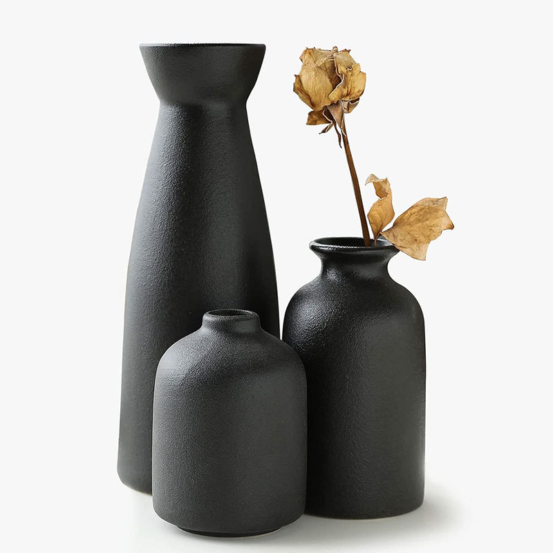 Modern Stylish Home Decortion Handmade Vase Set of 3 for Living Room and Entryway Indoor