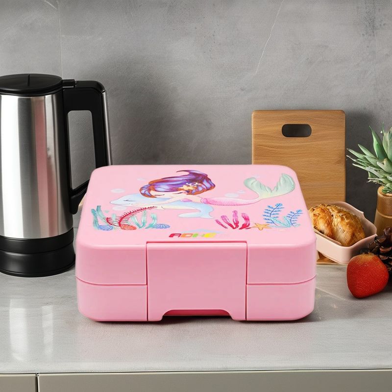 Convenient 1-3L Capacity Dual-Tier Plastic Bento Box for All Ages Leakproof and Microwave Safe