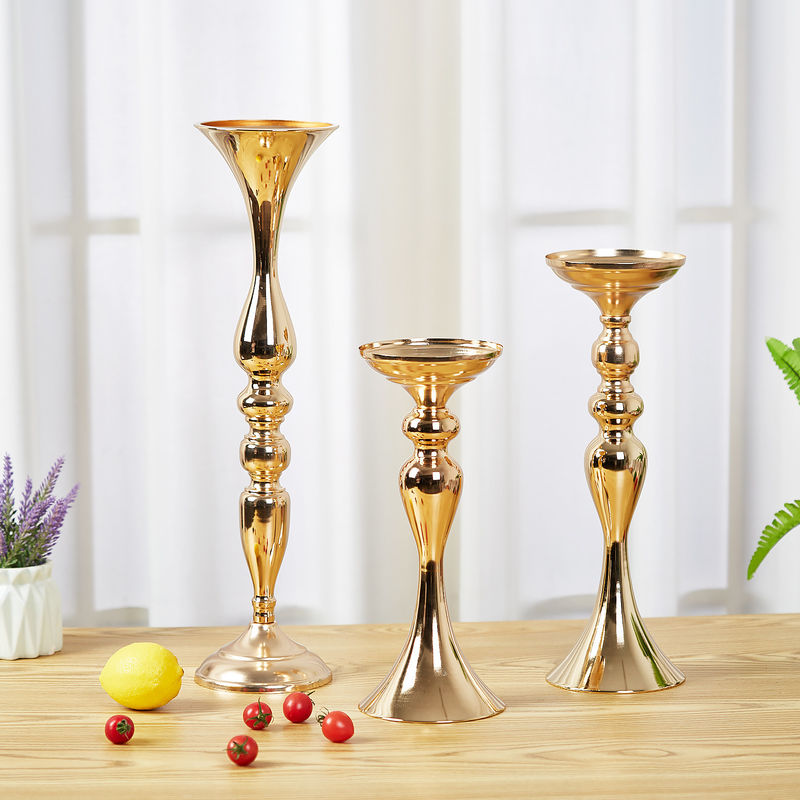 Upgrade Your Wedding Table Decor with Elegant Gold Metal Mermaid Design Candle Holders