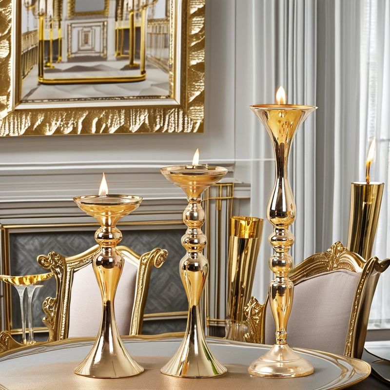 Elegant Gold Metal Mermaid Candle Holders for Wedding Table Decorations Home Banquets