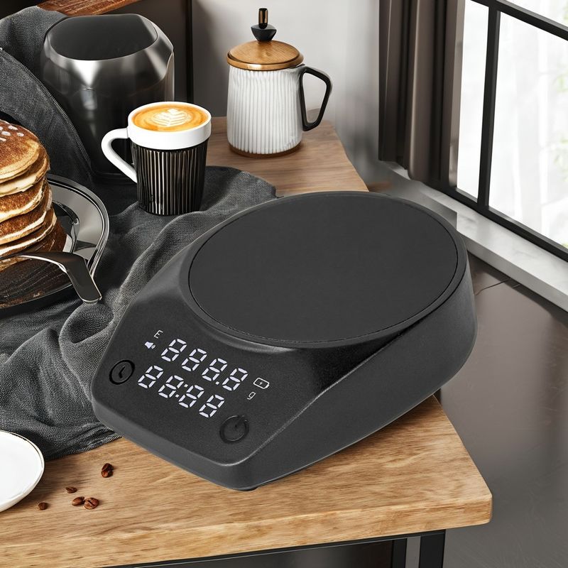 Kitchen and Barista ABS Shell Digital Espresso Scale with Timer Type-C Charging Stocked