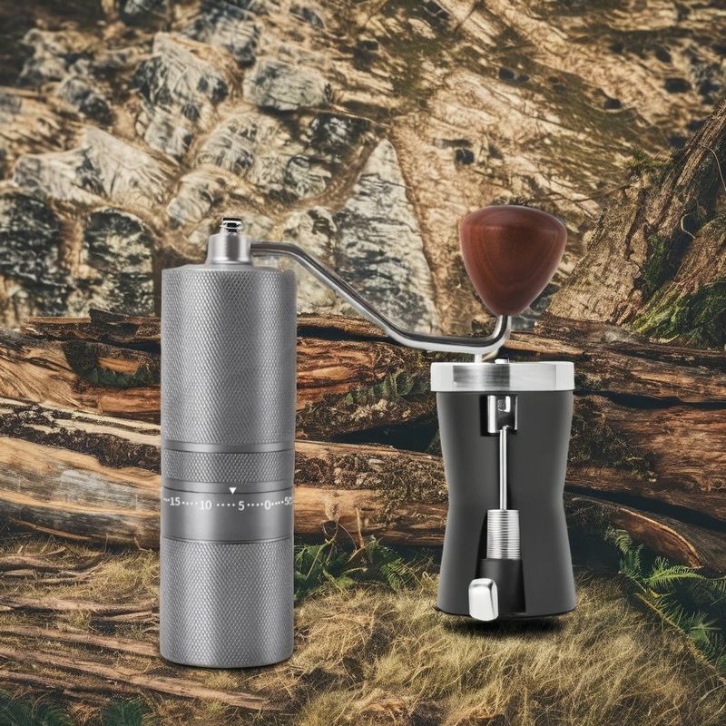 25g Capacity Portable Espresso Grinder C2 Wood Handle Kitchen Utensil Set with Gift Box Packaging