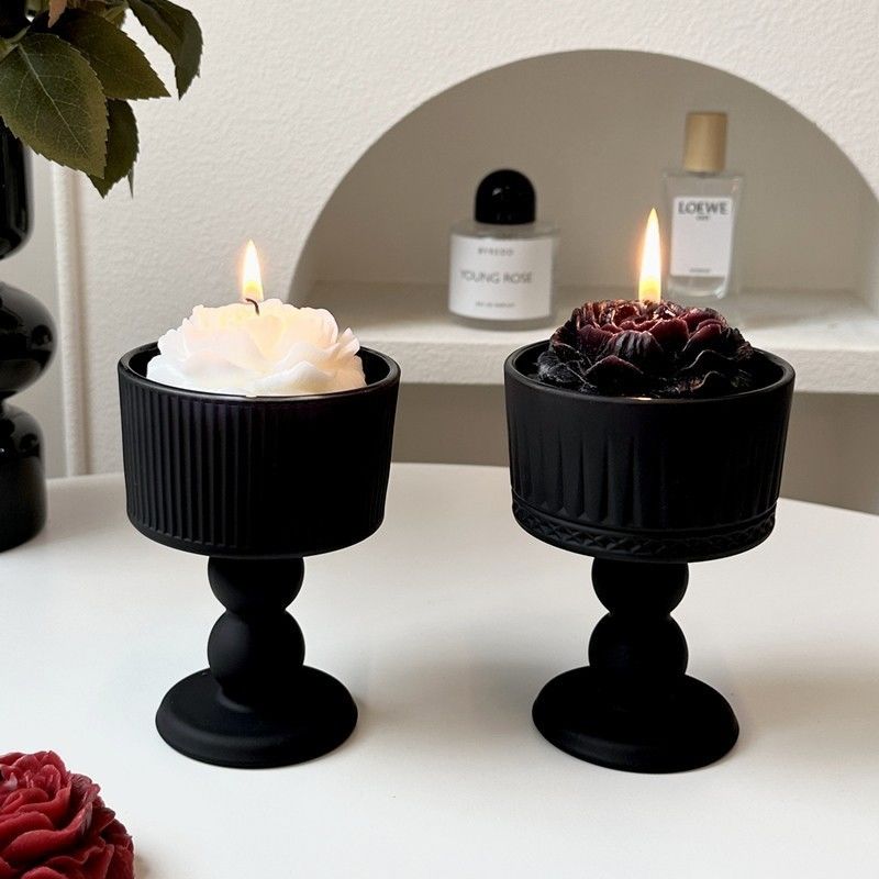 Add a Touch of Elegance to Your Home with Vintage Black Glass Candlestick Ornaments