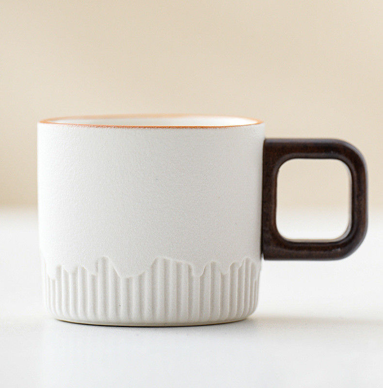 Customized Logo Acceptable Nordic 50ml Rustic Design Ceramic Mug for Country Style Lovers