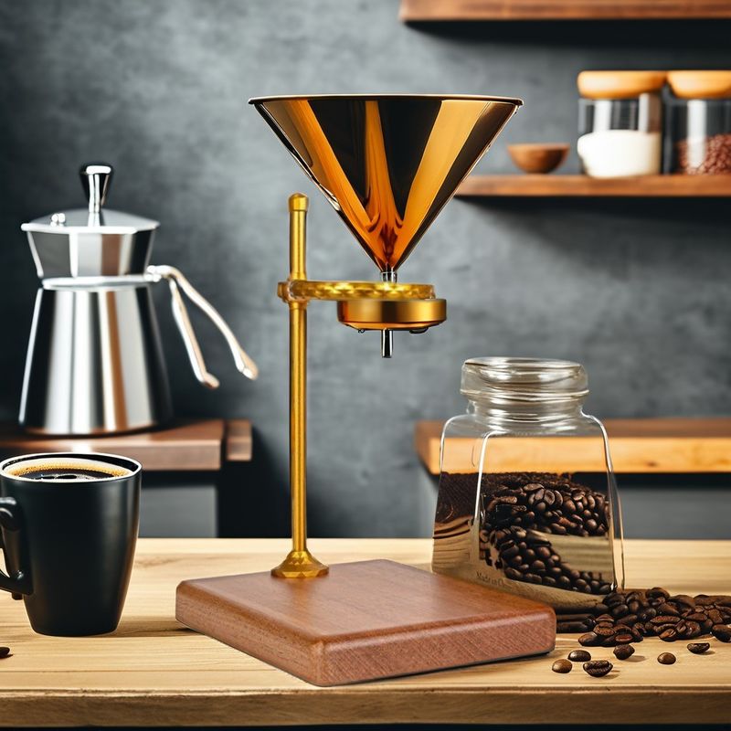 Elegant Solid Wood Drip Station Food Grade Pour over Drip Stand with Copper Dripper
