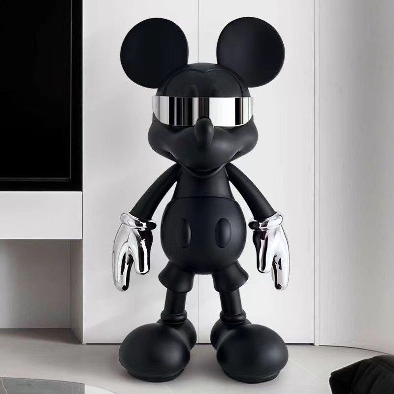 Multi-Functional White Blank Mickey Mouse Ceramic Ornaments for Modern Cyberpunk Design