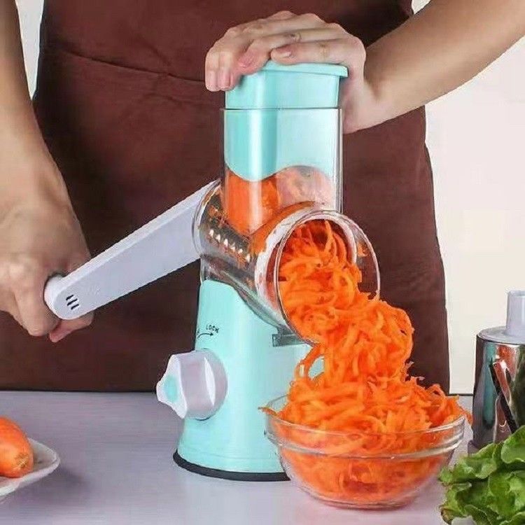 Three-in-One Drum Vegetable Cutter Hand Rotating Mutifunction Cutting Slicer for Cutting