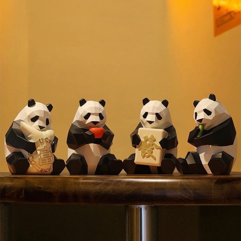 Promotion Gifts Static PVC Plastic Goat Sheep Models for Child Table Panda Decorations