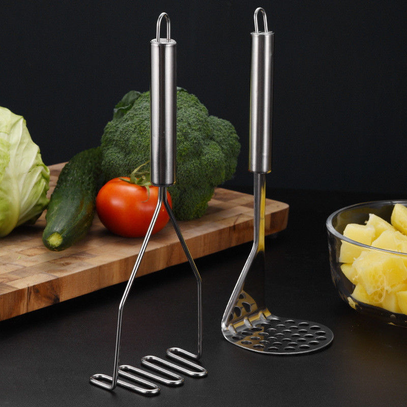 Stainless Steel Bamboo Potato Masher for Durable Kitchen Tools Other Utensils Type