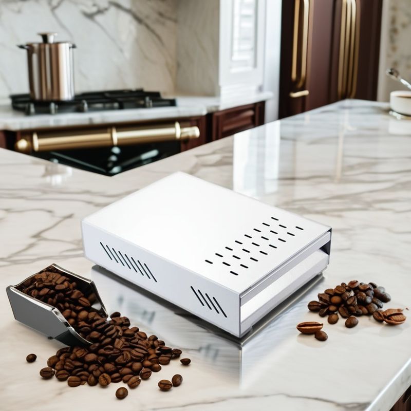 Stainless Steel Drawer Type Bucket Rod for Classic Style Coffee Grounds Knock Container