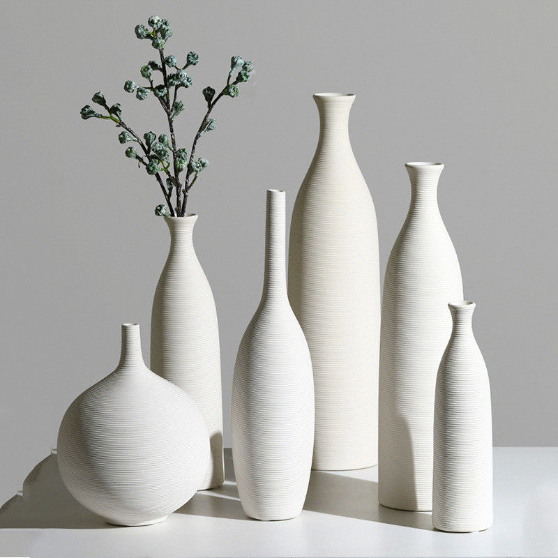 Add a Touch of Sophistication to Your Home with this White Ceramic Tabletop Vase
