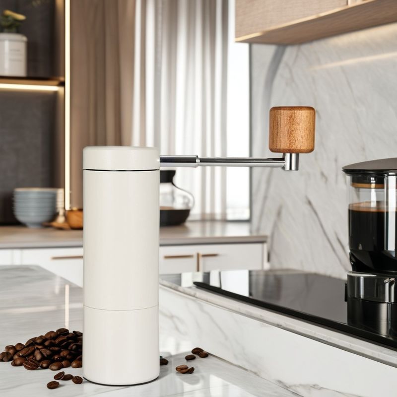 Houseware Modern Coffee Bean Grinder Set Portable Hand Mill Ceramic Burr Utensils Set