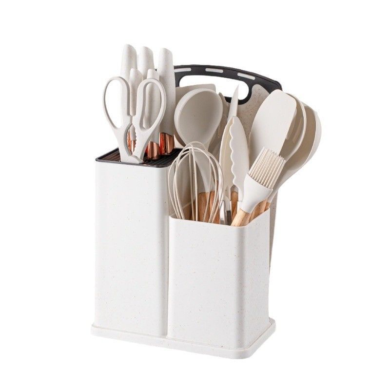 Kitchen Cooking Tool Set Food Grade Silicone Wooden Spoon Set for Customer Requirements