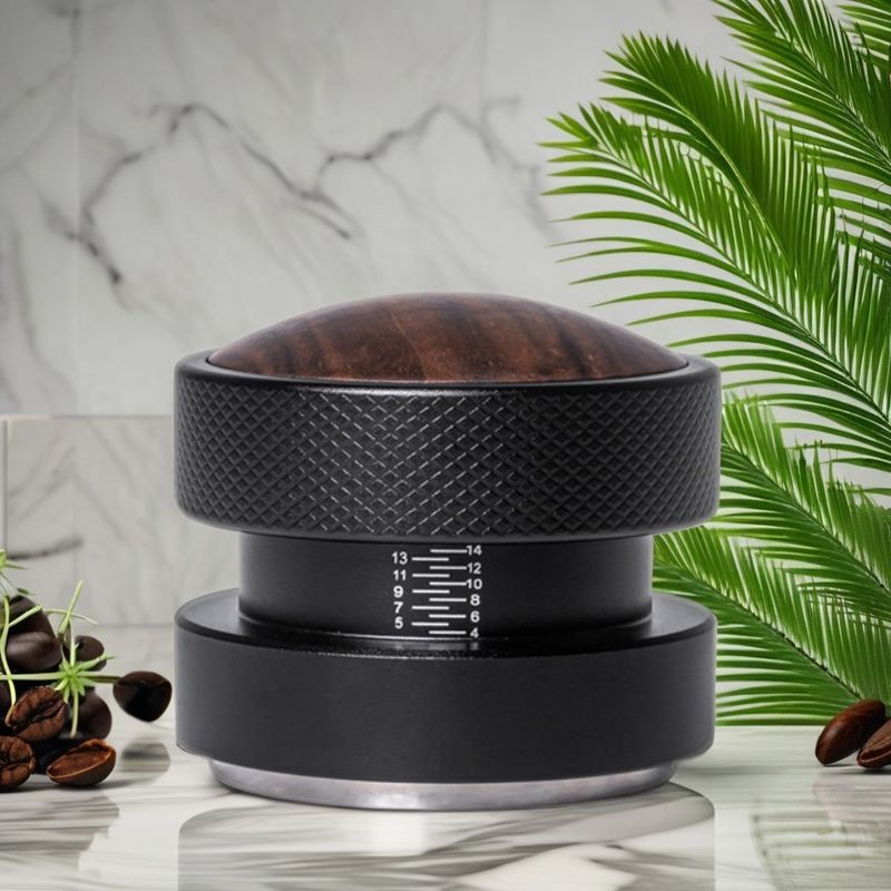 Barista Coffee Tamper 51mm 53mm 58.35mm Stainless Steel with Walnut Wood Cap Espresso Tools