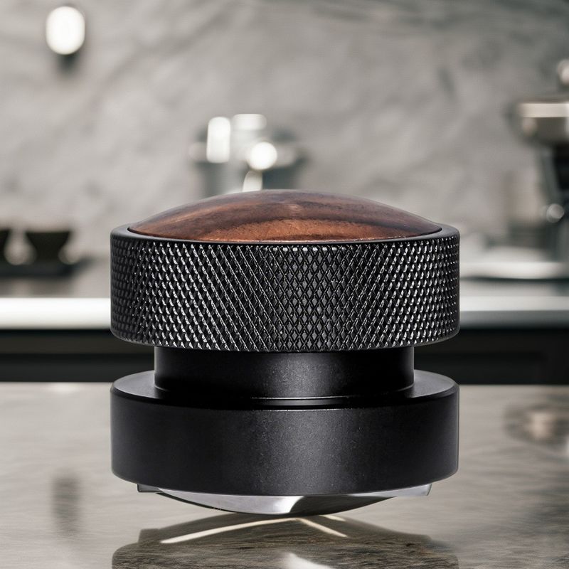 58mm Stainless Steel Espresso Tamper Set with Walnut Wood Cap Durable and Eco-Friendly