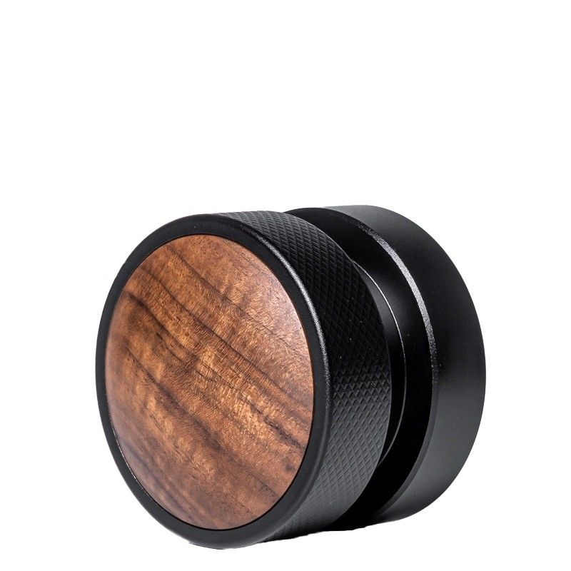 Customize Logo Acceptable Walnut Wood and Stainless Steel Espresso Tamper Set 58mm Size