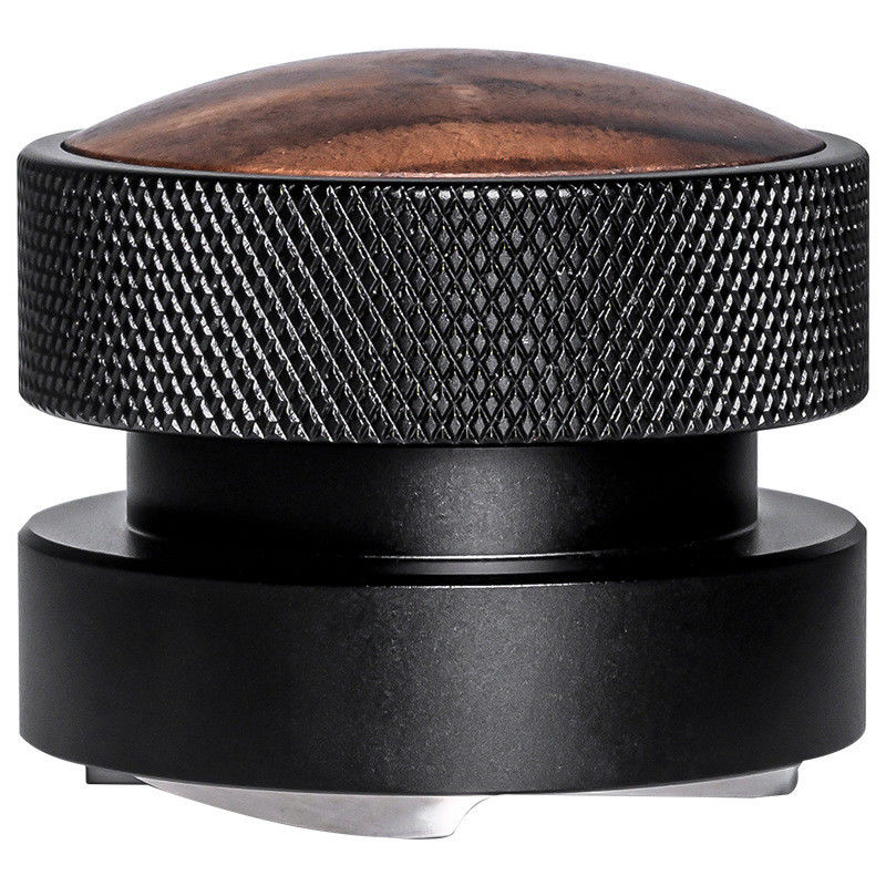 Stainless Steel Coffee Beans Tamper 51mm 53mm 58.35mm Walnut Wood Cap for Espresso