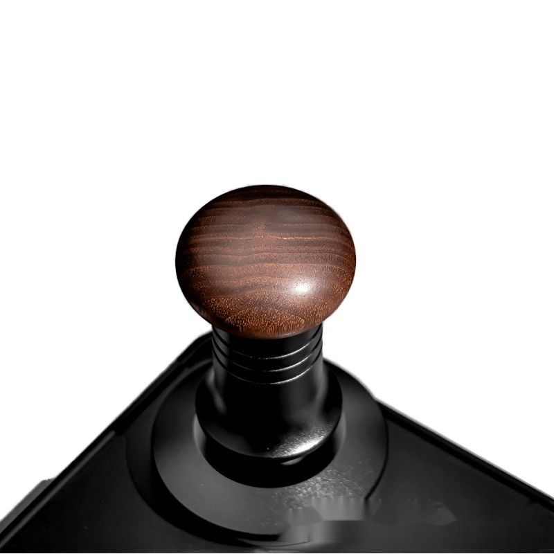Adjustable Depth 51mm Solid Wood Handle Coffee Tamper Stainless Steel Ripple Base for Kitchen