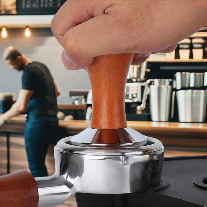 Cast Iron Portable Stainless Steel Coffee Tamper 51mm 53mm 58mm Sizes for Barista Kitchen Espresso Distributors