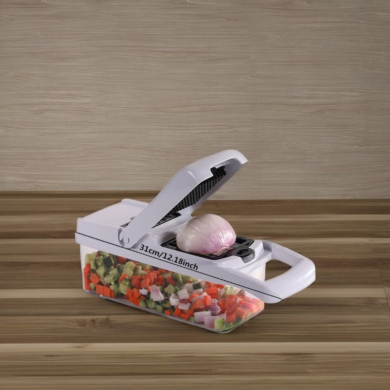 Multi-functional 22-in-1 Stainless Steel Fruit Vegetable Slicer Kitchen Chopper for Home