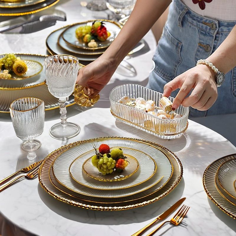 Upgrade Your Kitchen Entertaining with Our Minimalist Glass Tray featuring Deer Accent