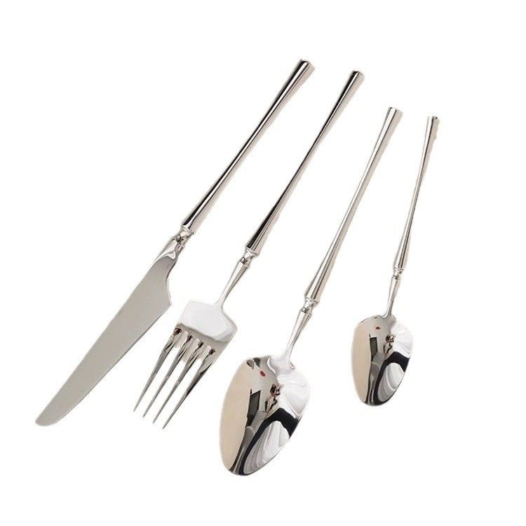 24-Piece Luxury Stainless Steel Cutlery Set for Hotel Wedding Decor Sustainable Features