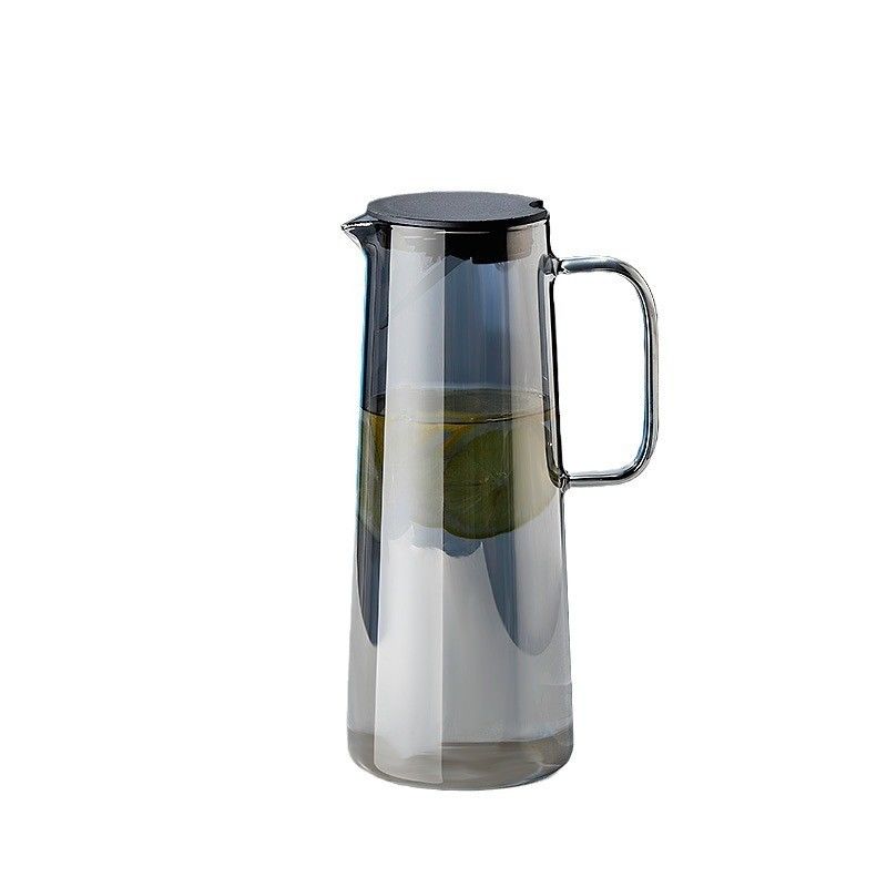 Stocked 1300/1800ml Borosilicate Glass Pitcher with Lids Handle for Iced Tea Lemonade