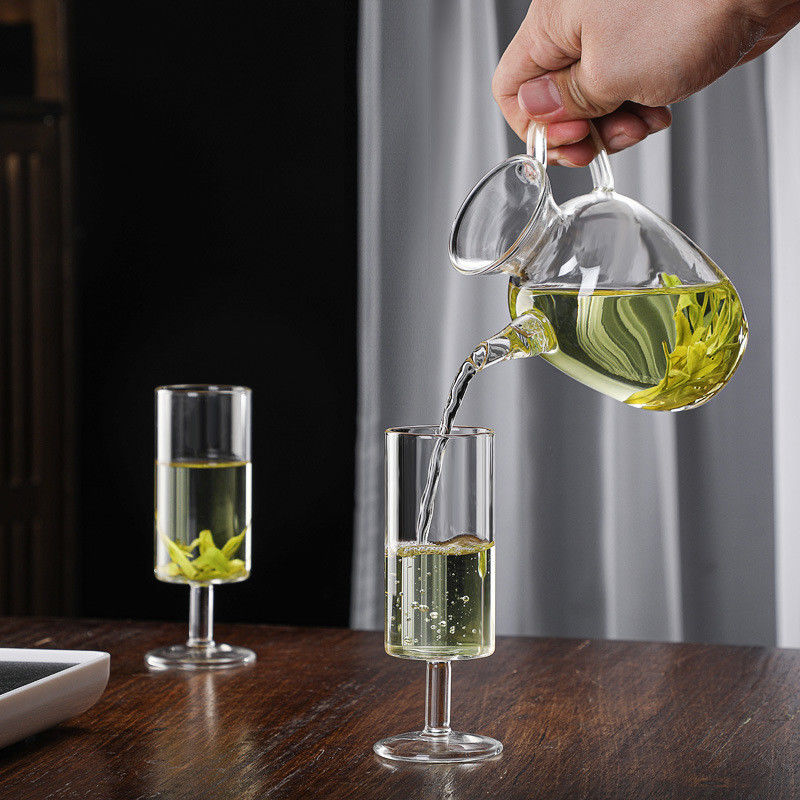 Minimalist Design Style High Temperature Resistant Water Glass Infuser for Tea Tasting
