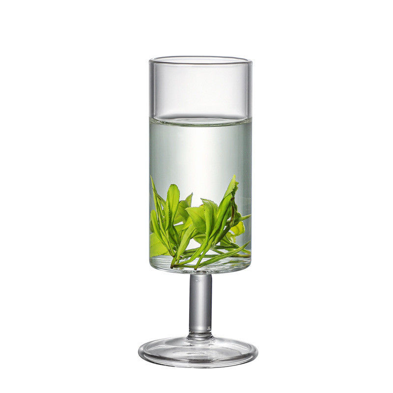 Tea Tasting Made Easy with Frost-Round Green Tea Glass Infuser Tall Straight Cylinder