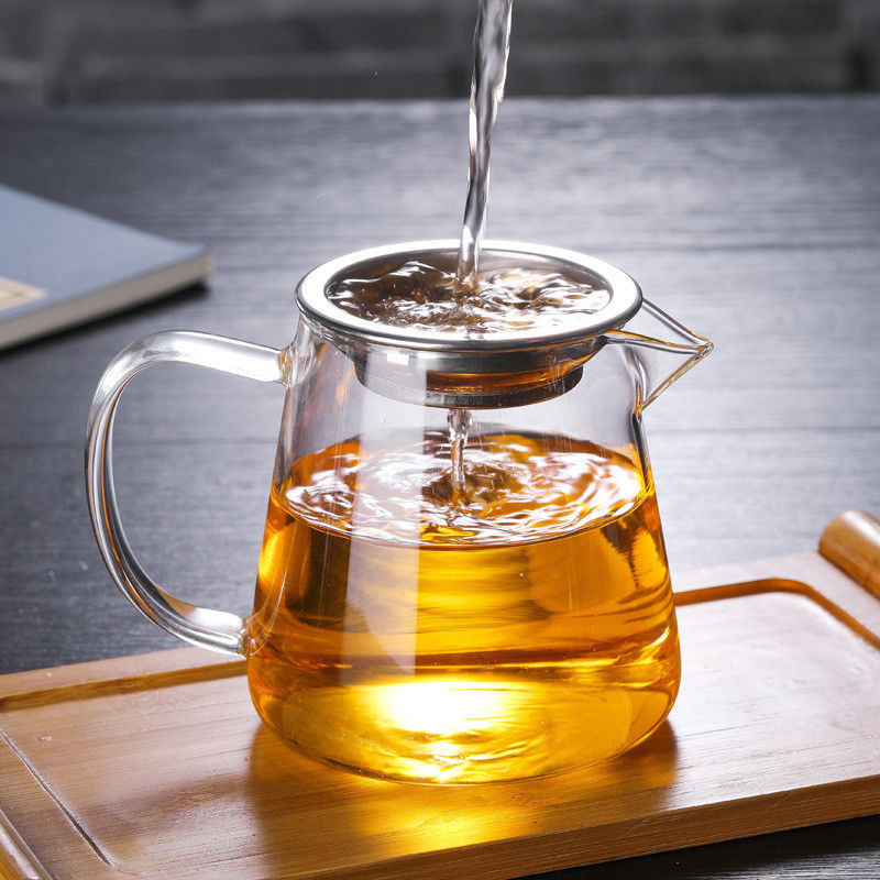 Customized 500ml-1L Borosilicate Glass Kung Fu Tea Cups with High Temperature Handles