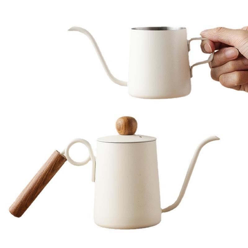 Stainless Steel Gooseneck Coffee Maker with Sleek Modern Design and Long Mouth Hanging Ear Drip Spout