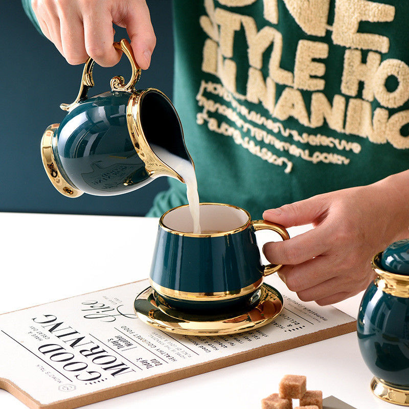 Ceramic Coffee Cup Tea Sets Porcelain Tea Pot and Cups Sustainable Drinkware Type