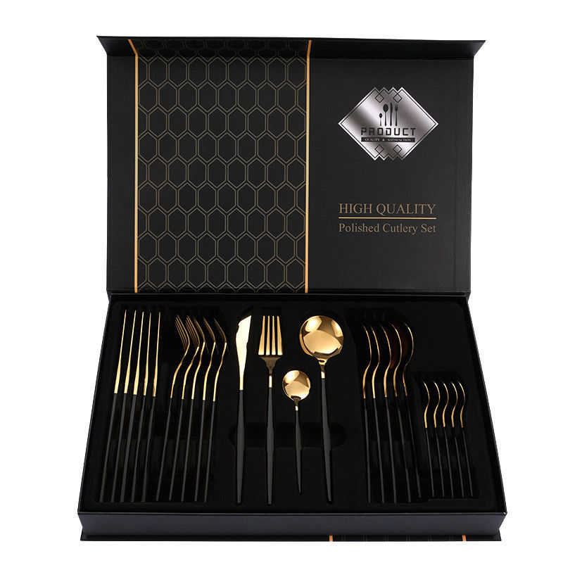 Modern Design Party Occasion Giftbox Knife Fork Spoon Set for Western Dinner