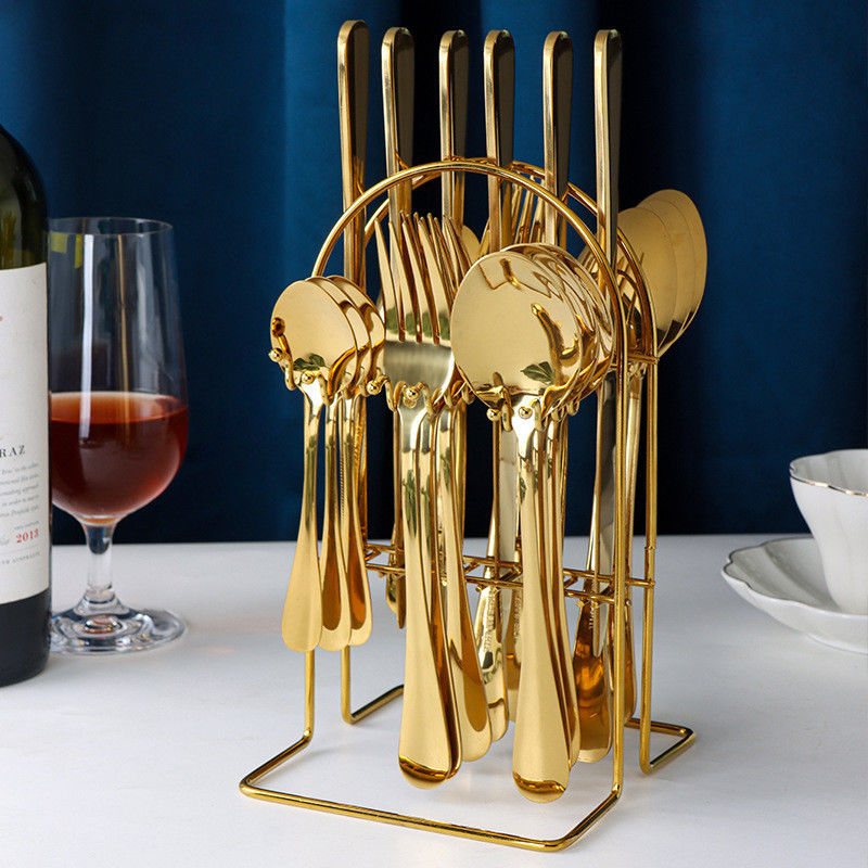Wedding Party Occasion Gold Cutlery Sets 101 Stainless Steel Flatware Set for Party